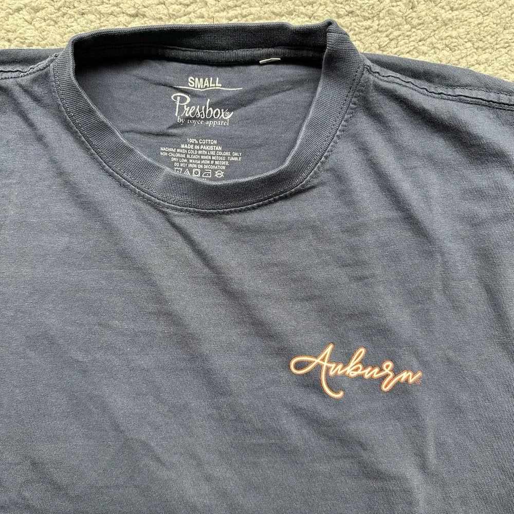 Pressbox by Royce Auburn University Tigers Womens Small Blue L/S Cotton T-Shirt